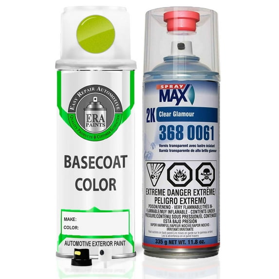ERA Paints PFM/KFM - Gecko for JEEP Exact Match Spray Paint Spray - Essential Kit w/ 2K SprayMax Clearcoat