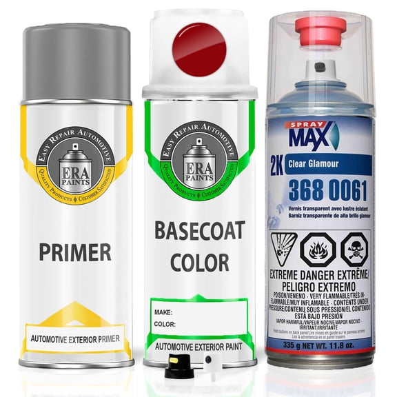 ERA Paints PR4/TR4 - Flame Red for RAM Exact Match Spray Paint Spray - Premium Kit w/ 2K SprayMax Clearcoat
