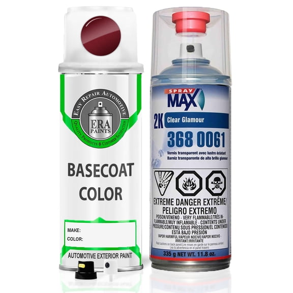 ERA Paints PRV/NRV - Velvet Red Pearl for JEEP Exact Match Spray Paint Spray - Essential Kit w/ 2K SprayMax Clearcoat