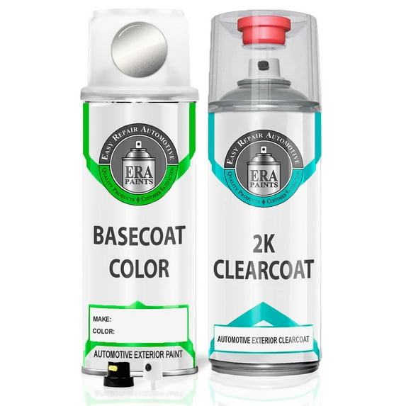 ERA Paints PS4/MS4 - Bright Platinum Metallic for PLYMOUTH Exact Match Touch Up Paint Spray - 2K Essential Kit