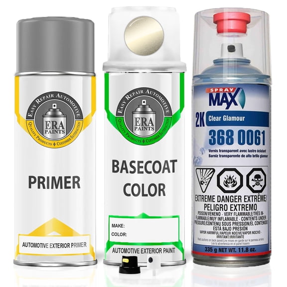 ERA Paints PWL/HWL/QWL - White Gold Metallic for RAM Exact Match Spray Paint Spray - Premium Kit w/ 2K SprayMax Clearcoat