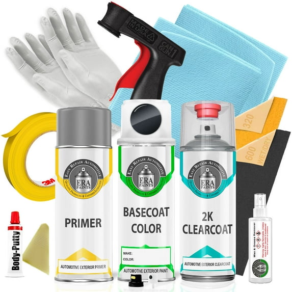 ERA Paints PXQ/NXQ/632 - Black Metallic for RAM Exact Match Touch Up Paint Spray - 2K Pro Kit
