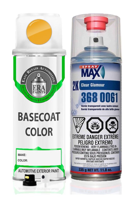 PYH/VYH - Solar Yellow for DODGE Exact Match Spray Paint Spray - Essential Kit w/ 2K SprayMax Clearcoat