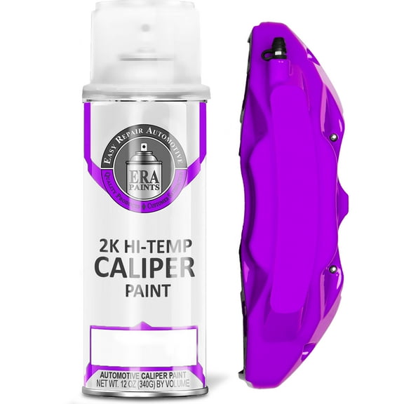 ERA Paints Purple Brake Caliper Paint With Omni-Curing Catalyst - 2K Aerosol High Gloss Chemical Resistant and Extremely Durable Against Color Fade and Brake Fluid