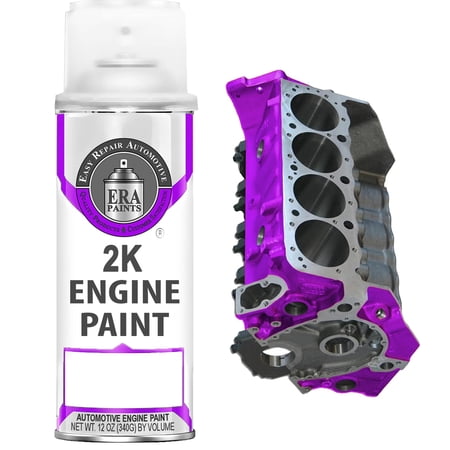 ERA Paints Purple Engine Paint With Omni-Curing Catalyst - 2K Aerosol High Gloss Chemical Resistant and Extremely Durable Against Color Fade and Brake Fluid