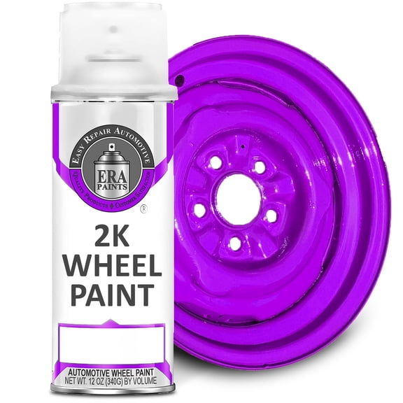 ERA Paints Purple Wheel Paint with Omni-Curing Catalyst - 2K Aerosol High Gloss Chemical Resistant and Extremely Durable Against Color Fade and Brake Fluid