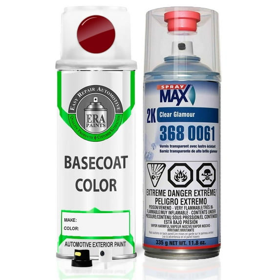 ERA Paints R81 - Milano Red for HONDA Exact Match Spray Paint Spray - Essential Kit w/ 2K SprayMax Clearcoat