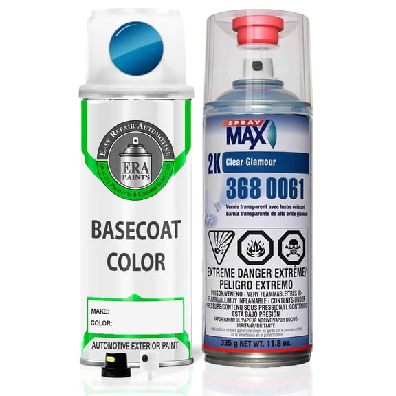 ERA Paints SZ - Blue Flame Metallic for FORD Exact Match Spray Paint Spray - Essential Kit w/ 2K SprayMax Clearcoat