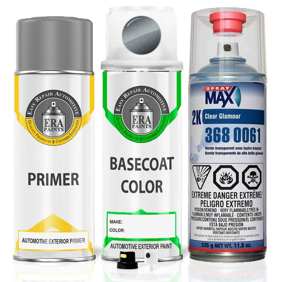 ERA Paints UJ - Sterling Gray Metallic for FORD Exact Match Spray Paint Spray - Premium Kit w/ 2K SprayMax Clearcoat