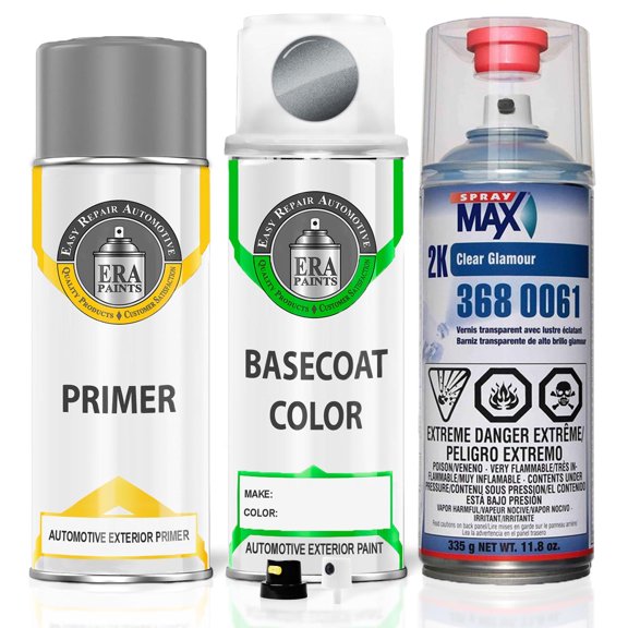 ERA Paints UYS - Galactic Gray Metallic for HYUNDAI Exact Match Spray Paint Spray - Premium Kit W/ 2K SprayMax Clearcoat