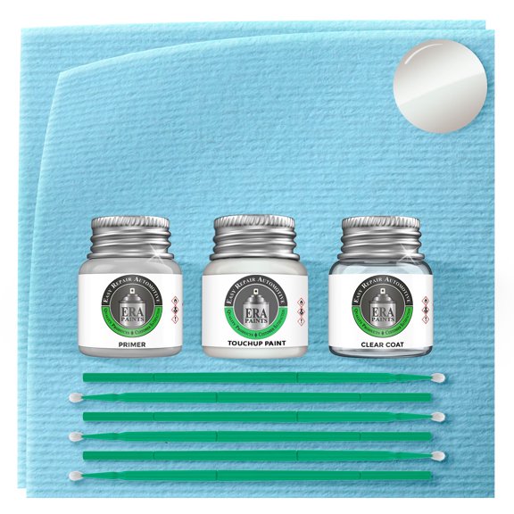 ERA Paints W75 - White Matte for MITSUBISHI Exact Match Touch up Paint Jar - Premium Kit