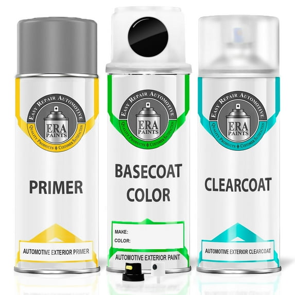 ERA Paints WA168D - Ebony for CADILLAC Exact Match Touch Up Paint Spray - Premium Kit