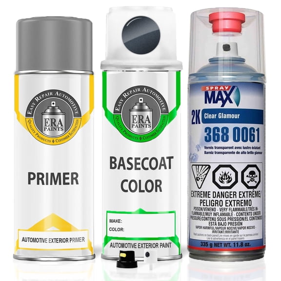 ERA Paints WA503Q - Ink Slate Metallic for SATURN Exact Match Spray Paint Spray - Premium Kit W/ 2K SprayMax Clearcoat