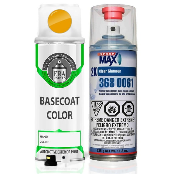 ERA Paints WA871J - Yellow Devil for PONTIAC Exact Match Spray Paint Spray - Essential Kit w/ 2K SprayMax Clearcoat
