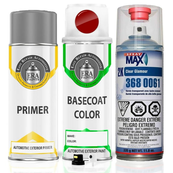 ERA Paints WA9260/GCN - Victory Red for SATURN Exact Match Spray Paint Spray - Premium Kit w/ 2K SprayMax Clearcoat