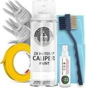 ERA Paints White Brake Caliper Paint Kit With Omni-Curing Catalyst - 2K Aerosol High Gloss Chemical Resistant and Extremely Durable Against Color Fade and Brake Fluid