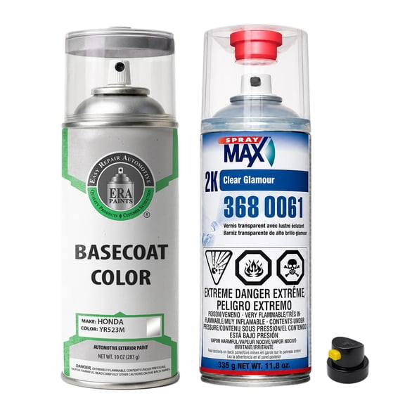 ERA Paints YR523M - Champagne Beige Metallic for Honda Exact Match Automotive Spray Paint - Essential Kit w/ 2K SprayMax Clearcoat