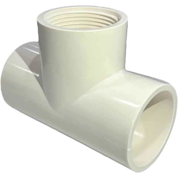 ERA, Schedule 40 PVC-U, 1-1/4" Female Threaded Tee, Pipe Fitting, (Slip x Slip x Thread) NSF-PW Compliant (1-1/4", 1)
