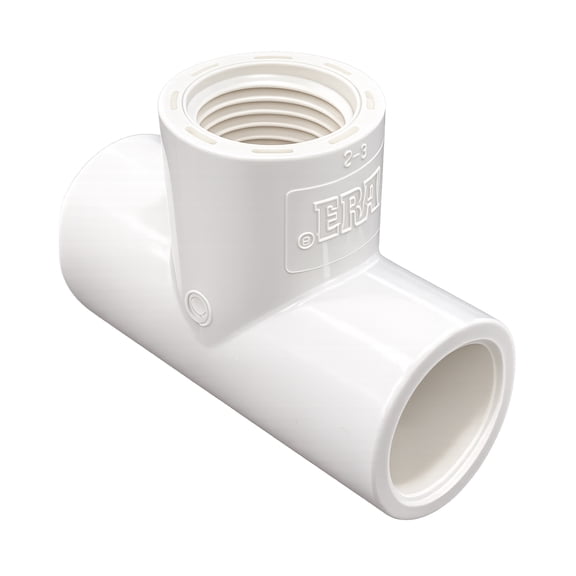 ERA, Schedule 40 PVC-U, 1/2" Female Threaded Tee, Pipe Fitting, (Slip x Slip x Thread) NSF-PW Compliant (1/2", 10)