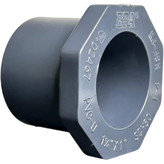 ERA Schedule 80 PVC 1 1/4 x 1 Reducing Ring, 837 Series, Gray (5-Pack)