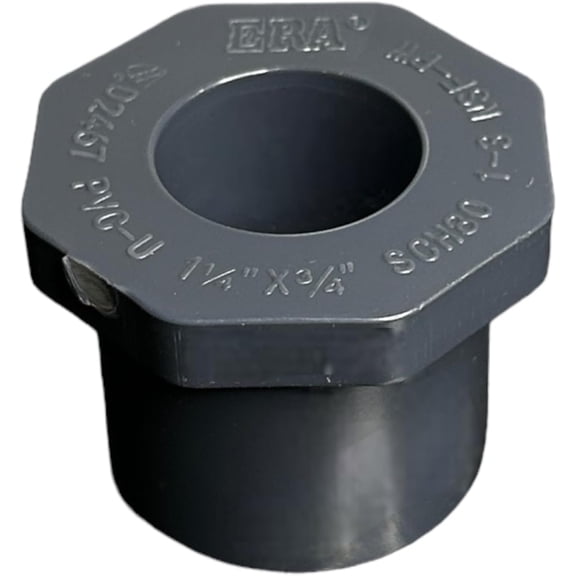 ERA Schedule 80 PVC 1 1/4 x 3/4 Reducing Ring, 837 Series, Gray (5-Pack)