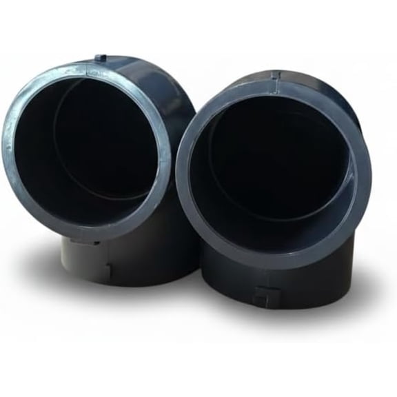 ERA Schedule 80 PVC 2-1/2 90-Degree Elbow Fittings, Socket Connection, Gray (2-Pack)