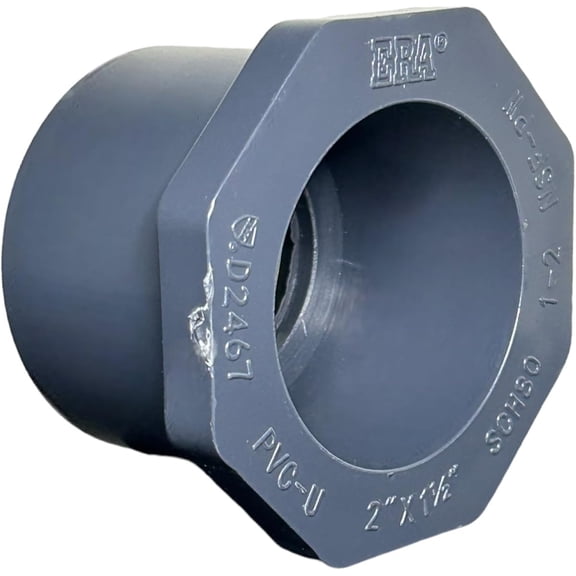 ERA Schedule 80 PVC 2 x 1-1/2 Reducing Ring, 837 Series, Gray (5-Pack)