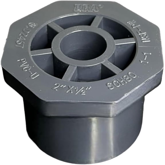 ERA Schedule 80 PVC 2 x 1/2 Reducing Ring, 837 Series, Gray (5-Pack)