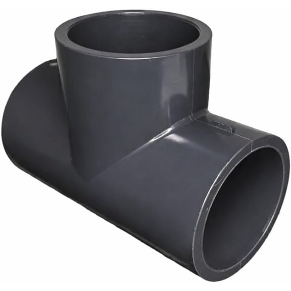 ERA Schedule 80 PVC Straight Tee 3 Inch, Socket Connection, 801 Series, Heavy-Duty Pipe Fitting