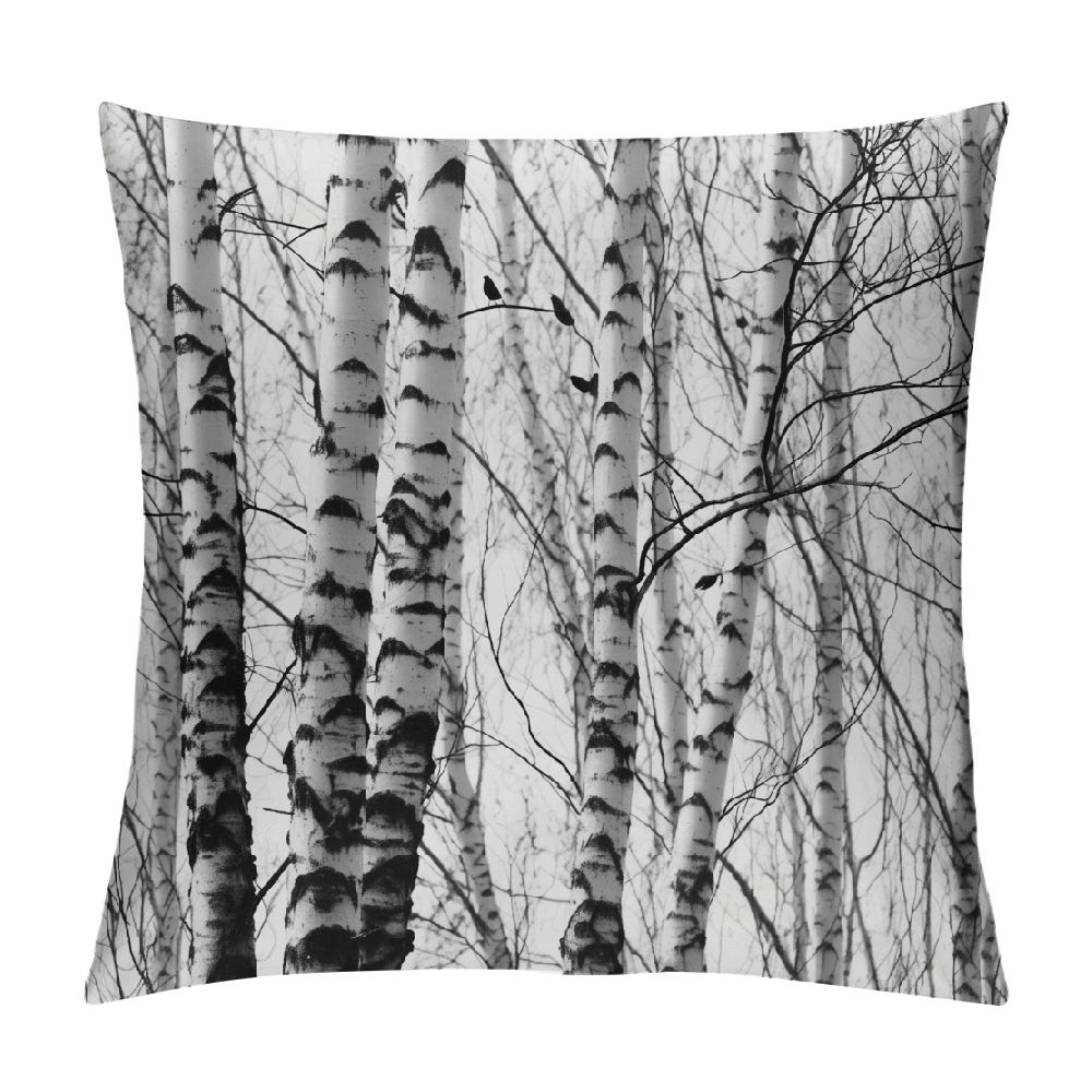 ERAPDAUR Birch Trees Trunk Pillow Covers Throw Cushion Covers Square
