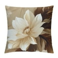 thumbnail image 1 of ERAPDAUR Brown and White Flower Print Pillow Covers Pillow Covers Farmhouse Pillowcase Home Decor Living Room House Decorative Cushion Case for Sofa Couch (No Insert)  12x12in, 1 of 5