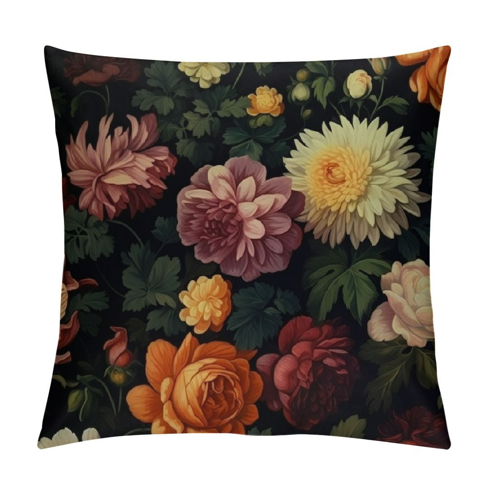 ERAPDAUR Flowers Pillow Cushion Covers Short Plush Velvet Breathable