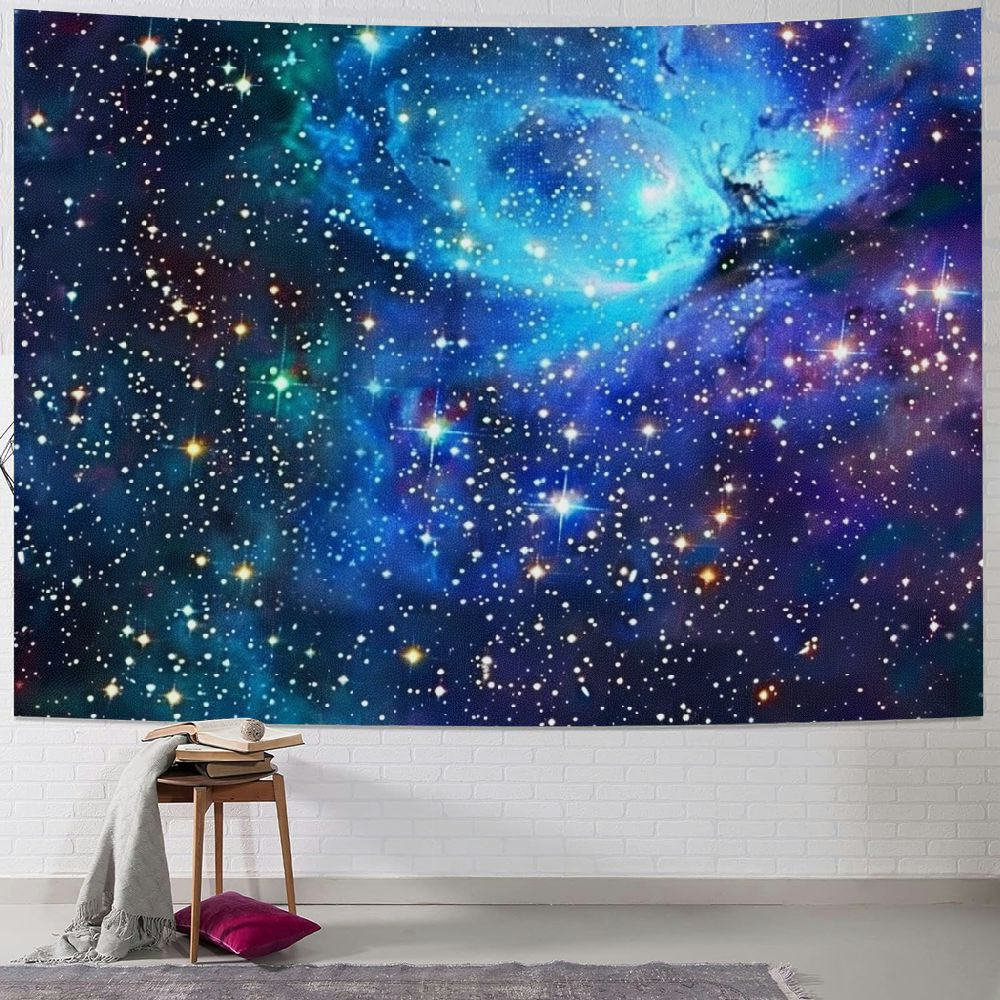 ERAPDAUR Galaxy Tapestry for Bedroom Aesthetic Space Blue Night Starry ...
