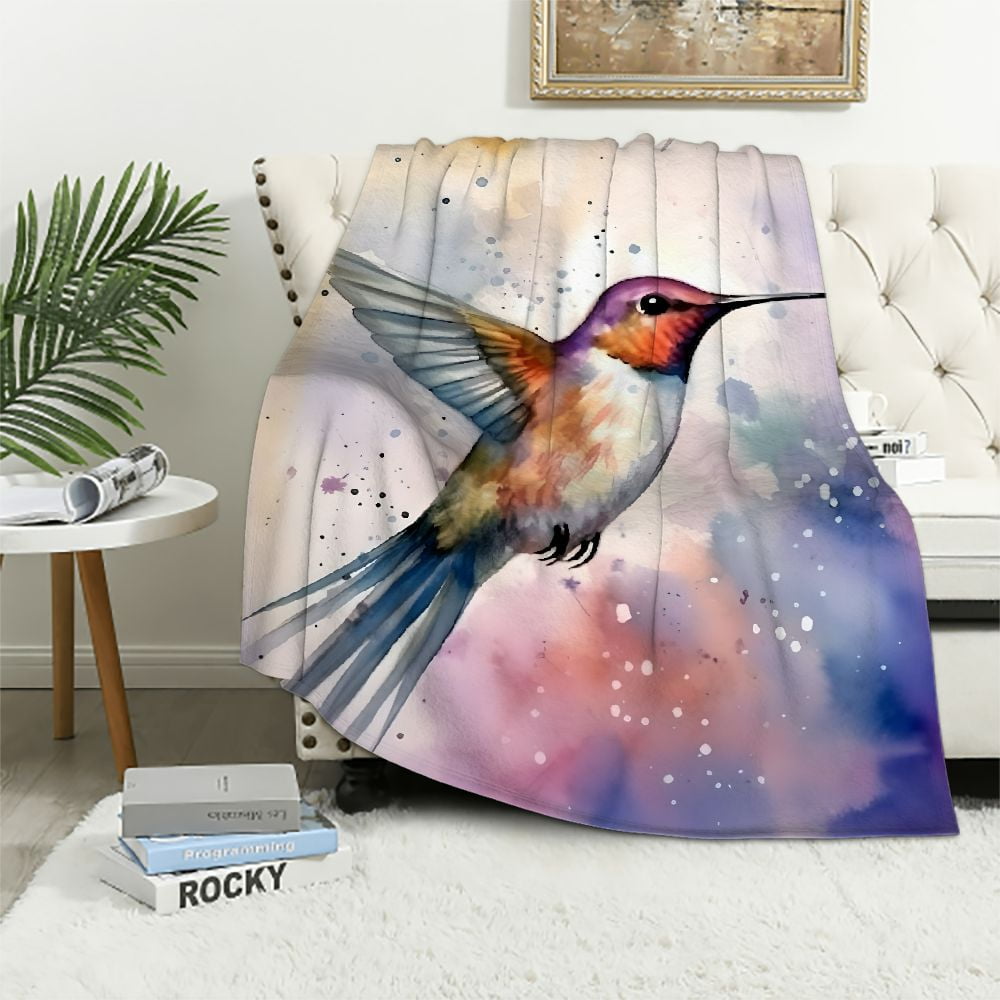 ERAPDAUR Hummingbird Throw Blanket for Couch Sofa Bed Office Decor All ...