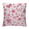 ERAPDAUR Pink Body Pillow Cover Print Pillowcase with Zipper Flowers