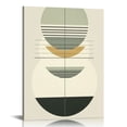 thumbnail image 1 of ERAPDAUR Sage Green Boho Wall Art, Minimalist Wall Art Geometric Line Leaf Beige Green Canvas Artwork Paintings, Abstract Botanical Boho Room Decor, Office 16x20 in, 1 of 5