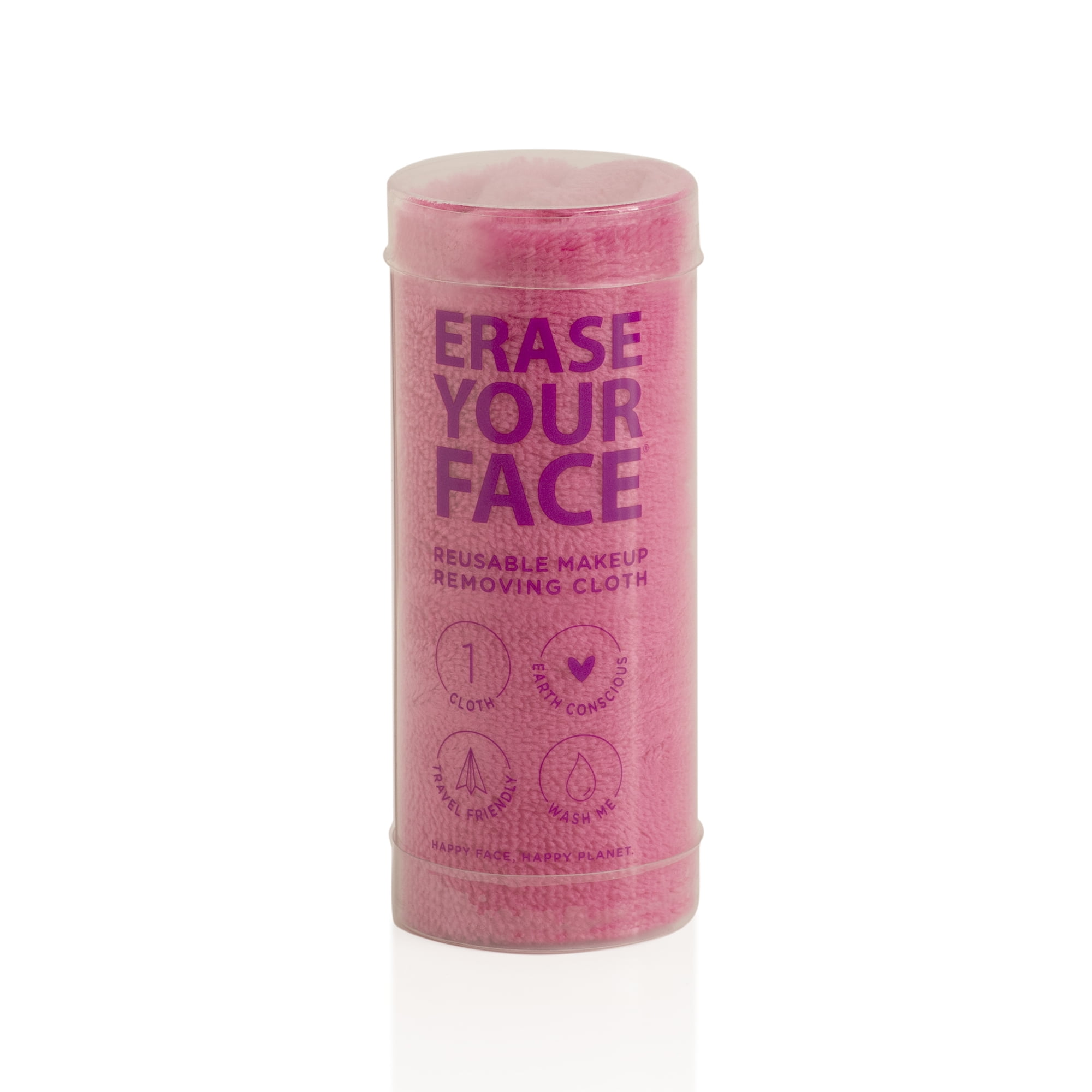 ERASE YOUR FACE Reusable Makeup Removing Cloth, Pink