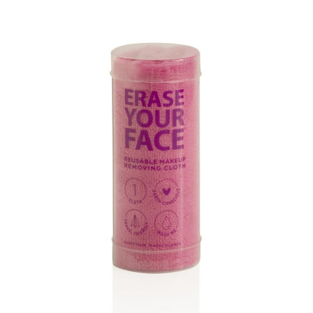 ERASE YOUR FACE Reusable Makeup Removing Cloth, Pink