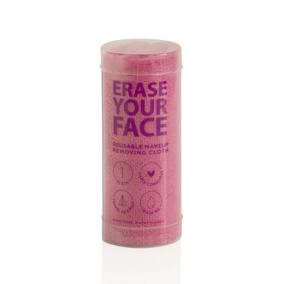 ERASE YOUR FACE Reusable Makeup Removing Cloth, Pink
