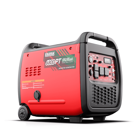 ERAYAK 6800W Tri-Fuel Inverter Generator, 120V/240V Home Backup, Electric & Remote Start