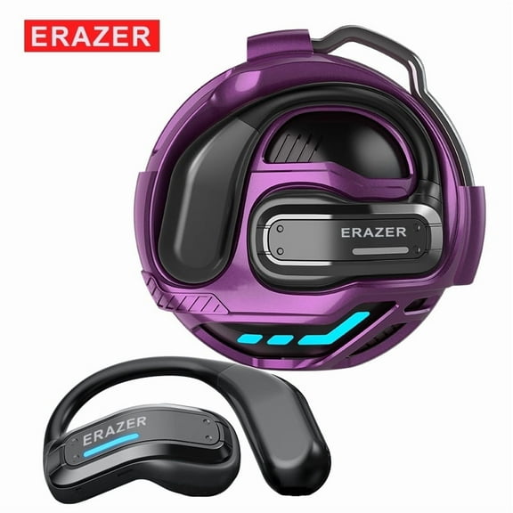 ERAZER X8 Wireless Earbuds, AI Translator Open Ear Headphones, 130+ Languages,IPX5 Waterproof for Travel & Gym, Purple