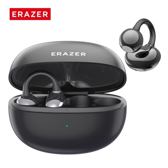 ERAZER XF36 Clip-On Wireless Earbuds, Bluetooth 5.4, 40H Playtime, IPX5 Waterproof Sports Headphones, Black
