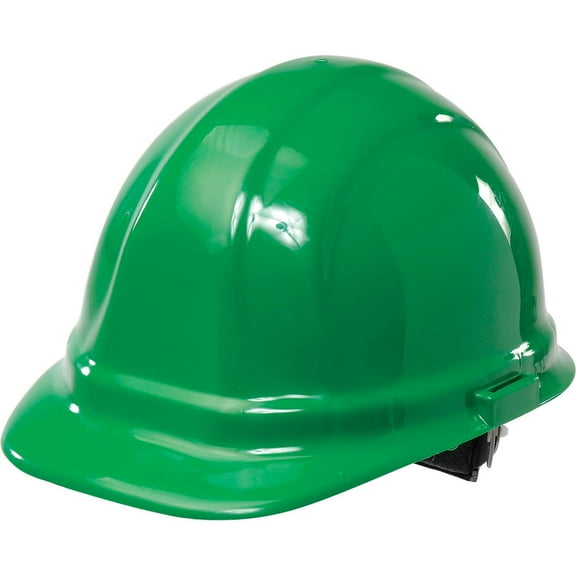 ERB Omega II Hard Hat, 6-Point Ratchet Suspension, Green, 19958