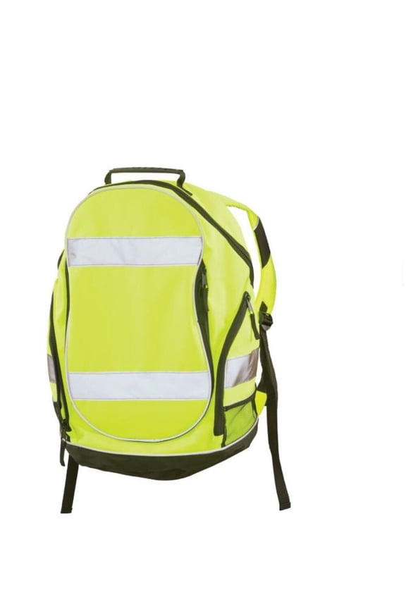 ERB BP1 Backpack with Reflective Stripes & Adjustable Straps Polyester Hi-Viz Li