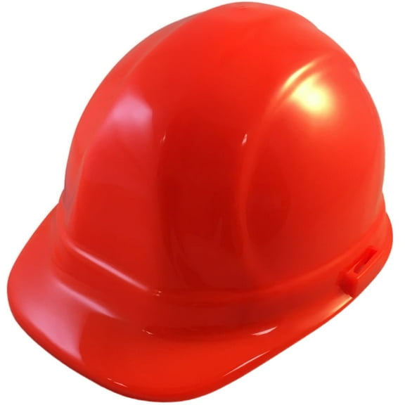 ERB-Omega II Cap Style Hard Hats With Ratchet Suspensions Hi Viz Orange