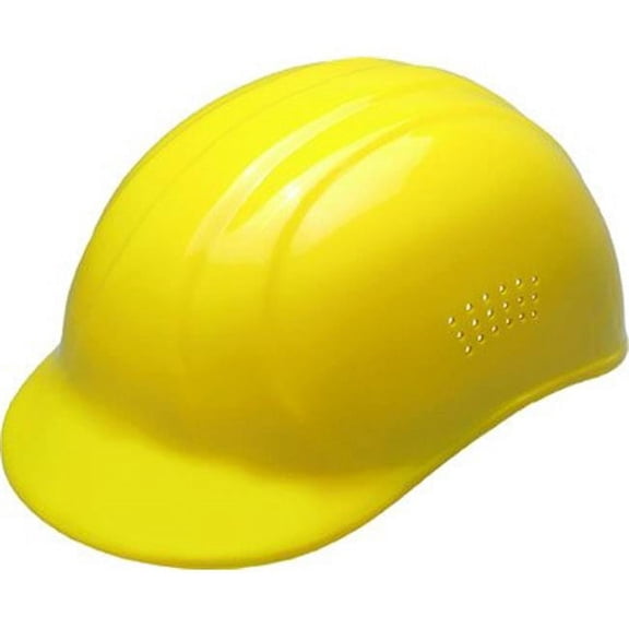 Bump Cap, Front Brim, Polyethylene, Pinlock Suspension, Hi-Visibility Yellow