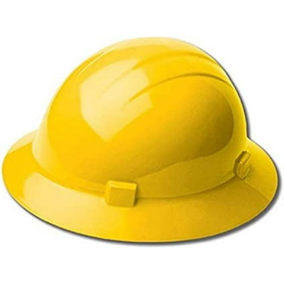 ERB 19342 Americana HEAT Full Brim Hard Hat with Slide Lock, Yellow