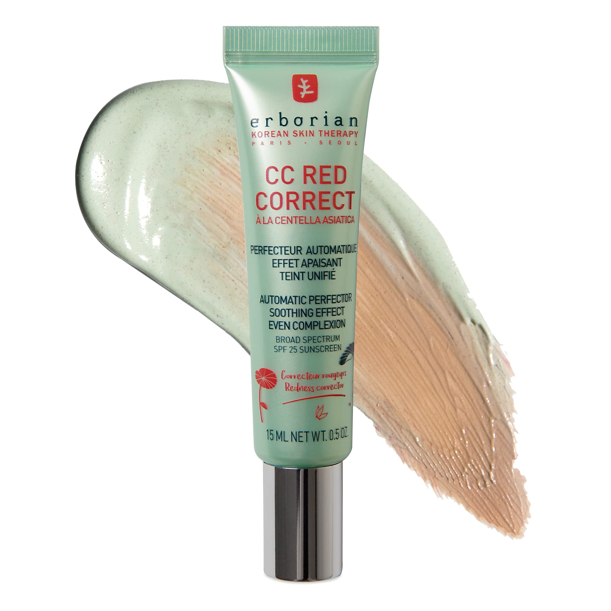 ERBORIAN CC Red Correct - 15ML / 0.5OZ SPF 25 - Soothes & Hydrates