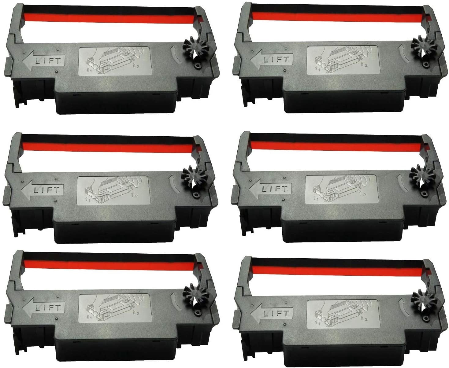 ERC 30 / 34 / 38 Ink Ribbon Cartridge Black and Red Compatible Epson TM ...