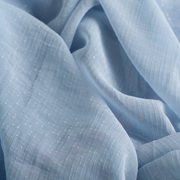 ERDOUY 1 Yard Soft Sheer Chiffon Material, 59 Inch Wide Lightweight Fabric, Multipurpose Sewing Supply for Wedding Dresses, Shirts, Quilting & DIY Craft Projects, Light Blue